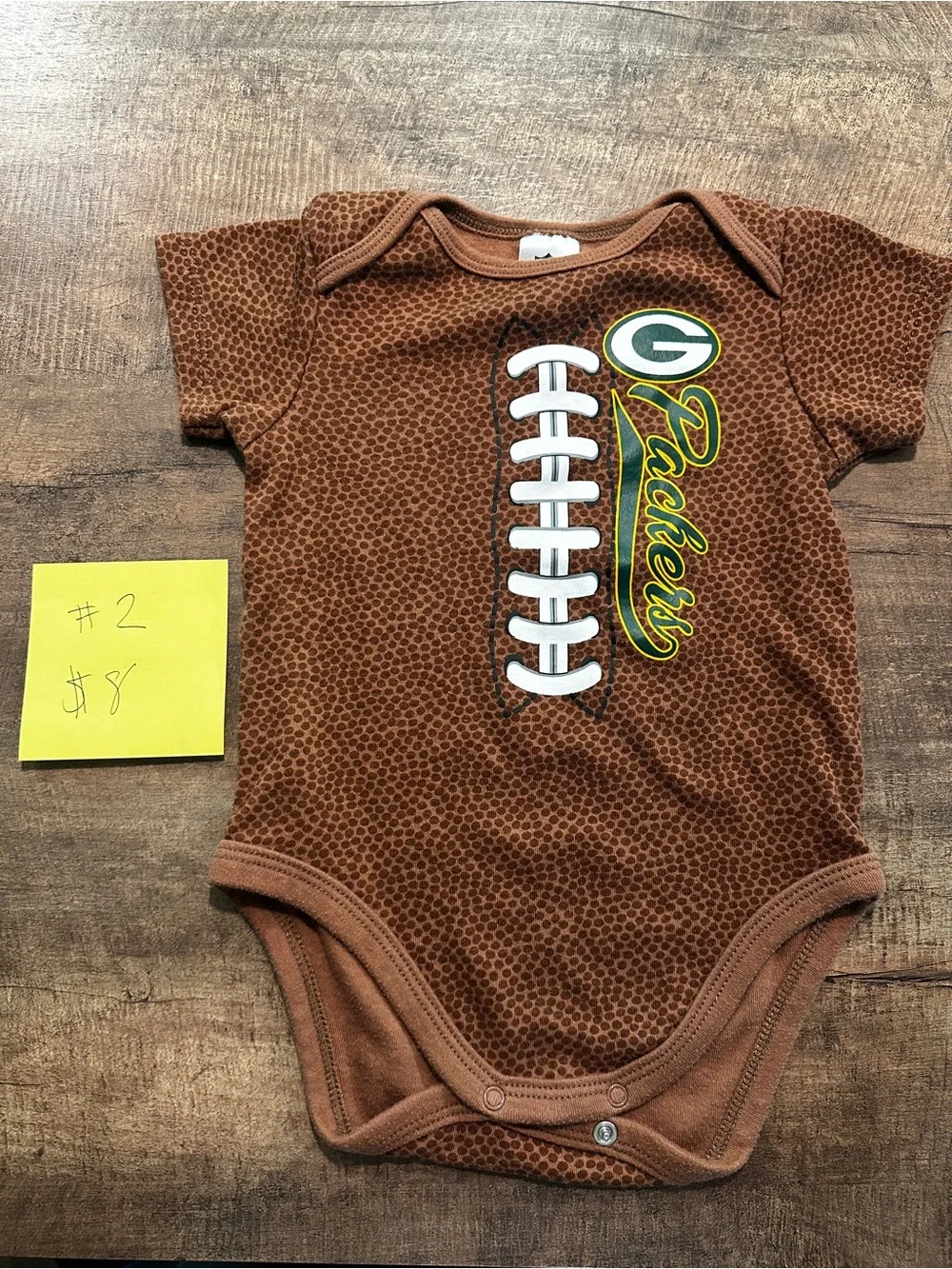 Green Bay Packers Baby Bundle NFL Team Apparel 6–9M/6–12M +FREE Bib & Burp Cloth
